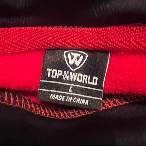 University of Maryland Terrapins Hoodie Mens L Red Sweatshirt- Top of the World - Picture 5 of 6